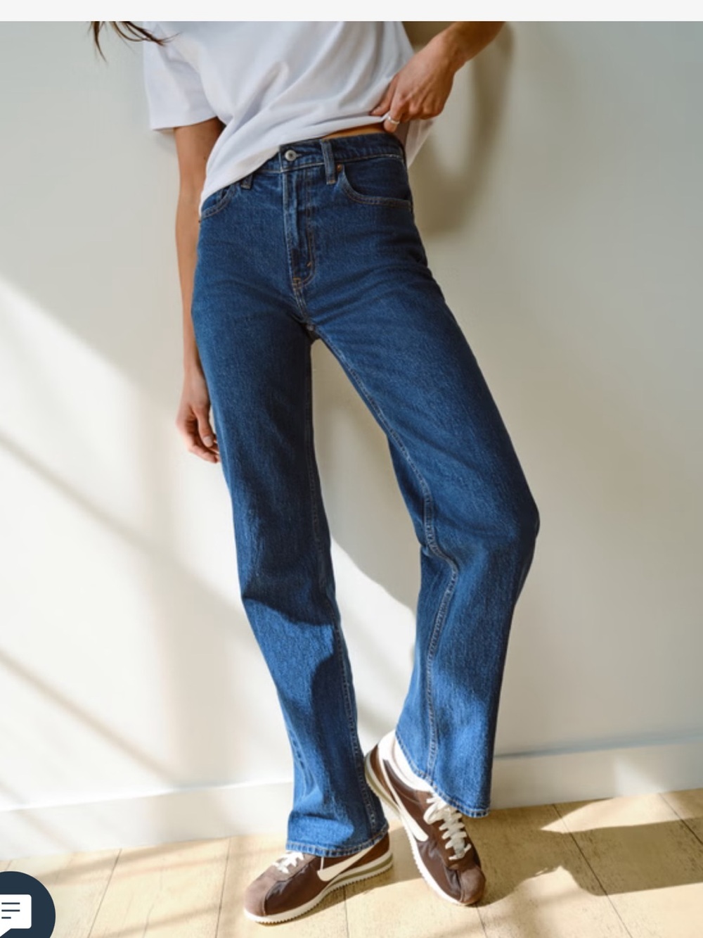 NWOT WMNS ABERCROMBIE & FITCH “the 90s relaxed Jean HIGH RISE dark denim  28/6L